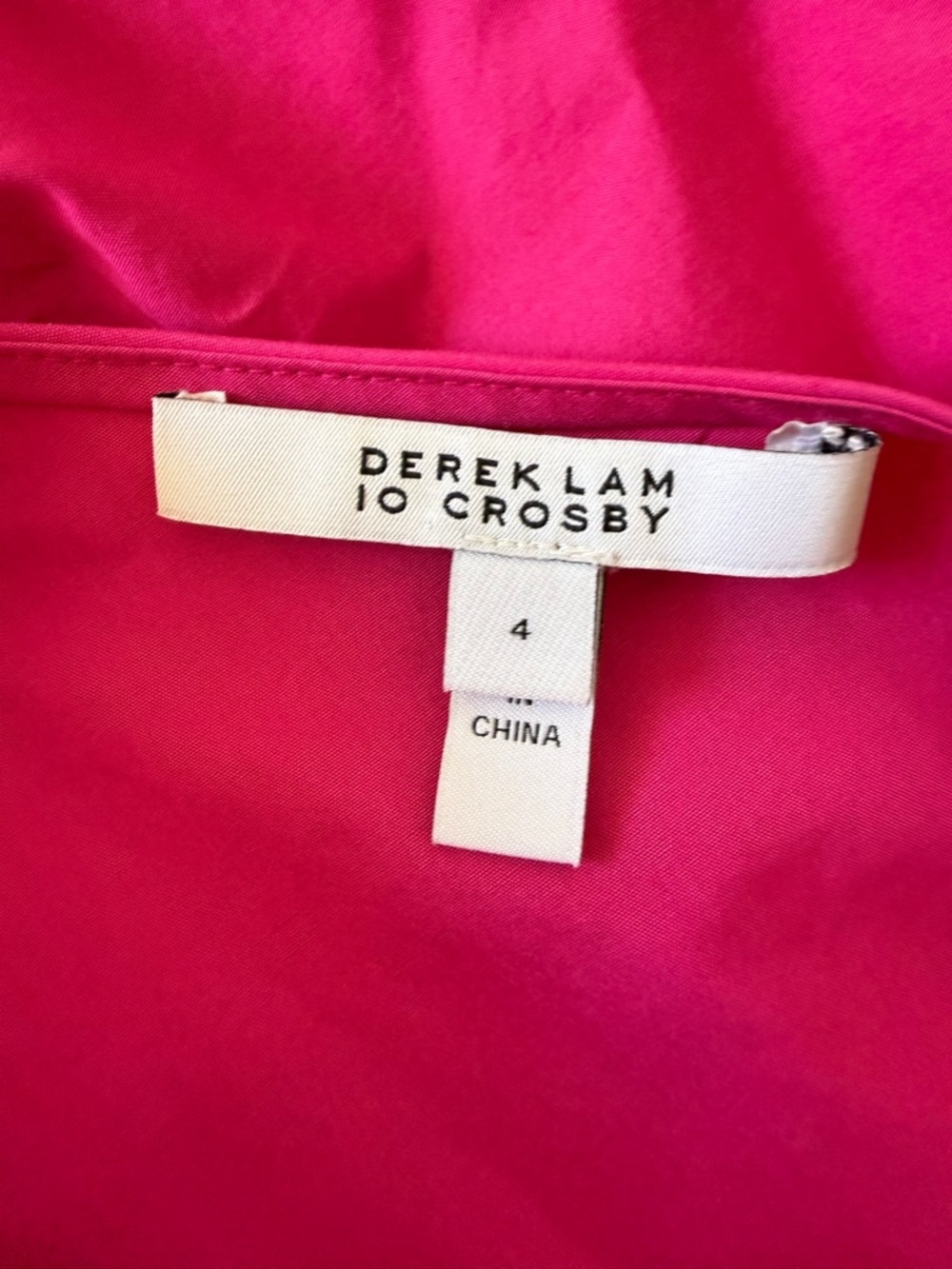 Derek Lam One-Shoulder Hot Pink Bow-Accent Mini Dress - Picture 3 of 3